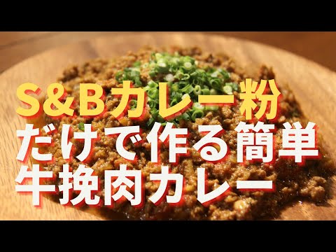 【S&Bカレー粉だけで作る牛挽肉カレー beef keema curry】初心者でも簡単！すぐ出来るスパイスキーマカレー