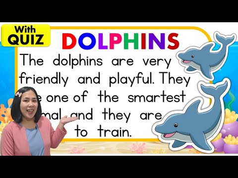 LET'S READ | Reading Comprehension with Quiz | Dolphins | Teacher Aya | Catch Up Reading Lesson