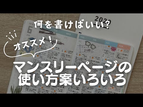 【何を書こう？】手帳のマンスリーページの使い方をいくつか紹介！　＃320