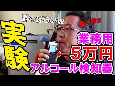 【実験】5万円の業務用アルコール検知器を使ってみた【飲酒運転】