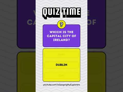 Wich is the capital city of Ireland ? #shorts #countries #geography #ireland  #city #viral