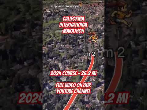 California International Marathon (2024): fly over the marathon course! Video of the race path.