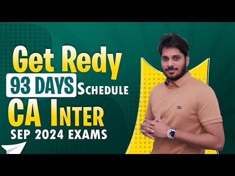 WAKEUP CALL | 93 DAYS LEFT | SEPTEMBER 2024 EXAMS | CA INTER