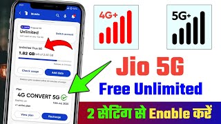 Enable Jio True 5G Free Unlimited | How to Activate Jio 5G || Jio 5G Kaise Chalaye || Jio 4G to 5G