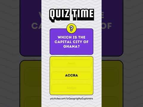 Wich is the capital city of Ghana ? #shorts #countries #geography #cuba  #city #viral