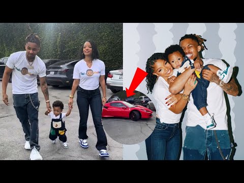 DDG & Halle Bailey both celebrate their son Halo 1st birthday and ddg brought a Ferrari for Halo