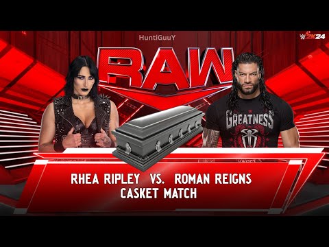 FULL MATCH - Rhea Ripley vs. Roman Reigns Casket Match | WWE RAW | Intergender Match