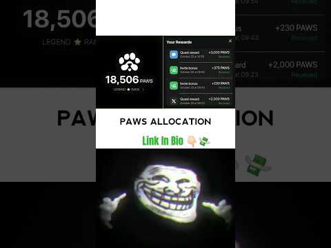 PAWS New Airdrop Launch / PAWS Airdrop Back Up By NoT Coin ANd Dogs ANd Telegram