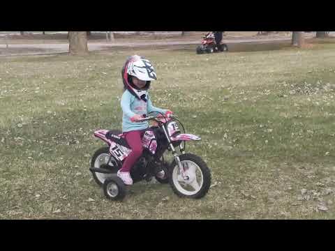 3 yr old girl riding pw50