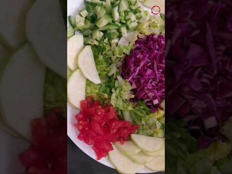 Vegetable salad.  Simple and beautiful #short video