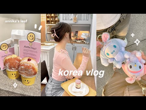 KOREA VLOG🕊️🍰 back in seoul, cute cafes & shops, first hair perm, convenience store snack haul, etc.