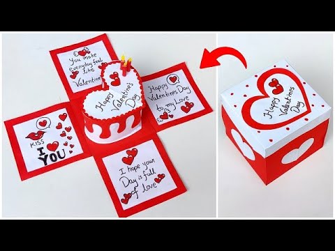 Easy and Beautiful card for Valentine's day/ Valentine's day card making / Valentine's day gift box