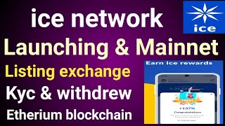 ice network launch update |ice network update |ice network mainnet |ice network listing