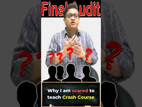 Why I am scared to teach Crash Course | Siddharth Agarwal Audit