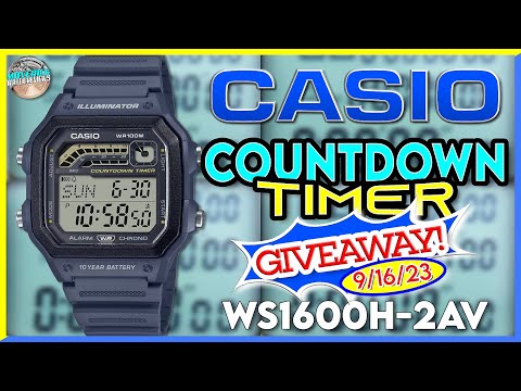 The New Affordable Classic! | Casio Countdown Timer WS1600H-1AV Unbox, Review & Giveaway!