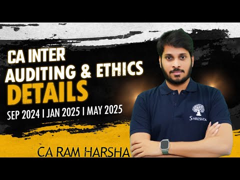 CA INTER | P5 AUDITING & ETHICS | COURSE DETAILS | SEP 2024 EXAMS ONWARDS