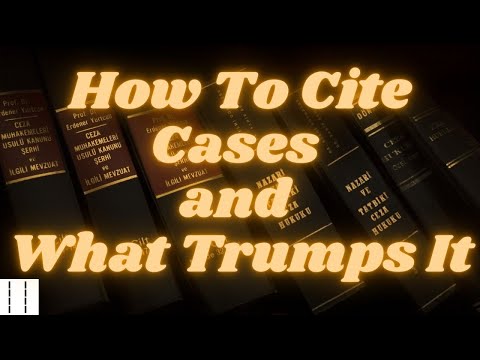 Suit 101: How To Cite Cases and What Trumps It (Preview)