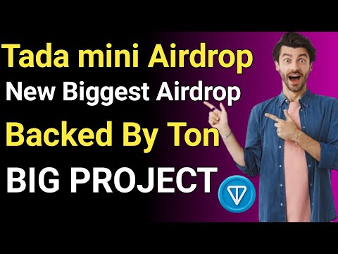 Tada telegram Airdrop || Tada free mining airdrop || Tada mini airdop