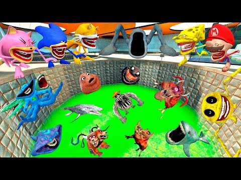 🦑 SEA MONSTERS EL GRAN MAJA & BLOOP SONIC CHAOS TAPES FAMILY ZOOCHOSIS SPARTAN KICKING in Gmod !