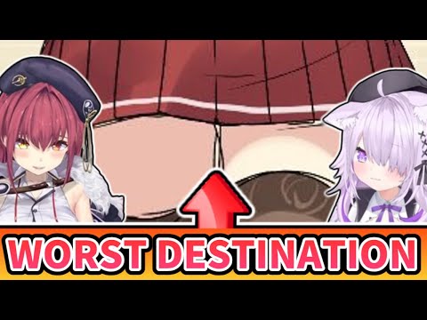 Okayu Thought Of the Worst Destination For a Race [ENG SUB] Hololive Houshou Marine