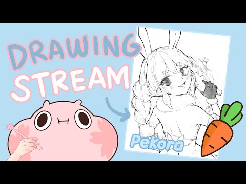 I'm drawing Usada Pekora Peko 🐰🥕 Let's chat ~