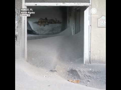 Seaside homes in Venice are buried under sand due to Hurricane Milton, Florida, USA. October 10 2024