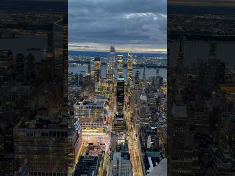 Stunning Sunset view of Manhattan, New York from the Empire State Building!#empirestatebuilding #nyc