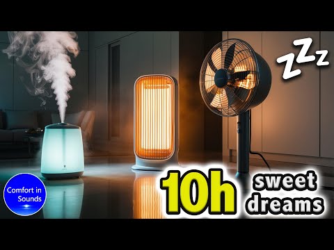 INSTANT RELAXATION with Heater, Fan Sounds and Humidifier ASMR | NO ADS | White Noise to Sleep