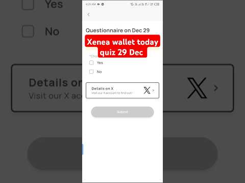 Xenea wallet today quiz 29 Dec #xeneawalletdailyquiz #xeneawallet