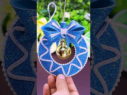 DIY Wreath Ornaments for Christmas Tree Decoration🎄Easy Making at Home #christmas #shorts #craft