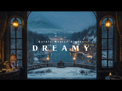 Snowfall Symphony | Melodic Reflections of Longing in a snowy | Dark Academia for Thoughtful Moments