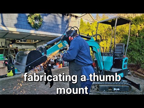 1 ton mini excavator upgrade, hydraulic thumb install