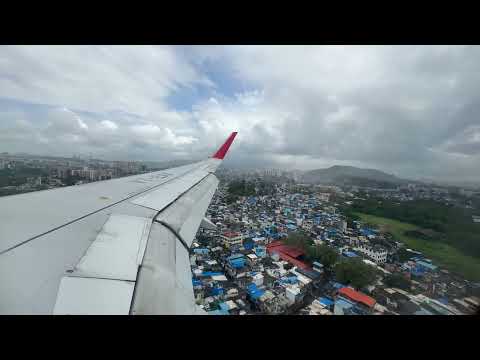 Air india A321 Landing Mumbai amazing view of City