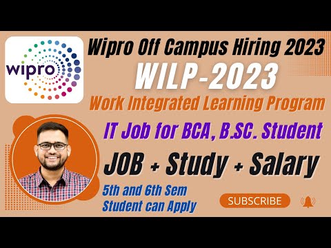 Wipro WILP 2023 | Wipro 2023 Recruitment | WILP Hiring | Freshers Hiring 2023 | Wipro off campus