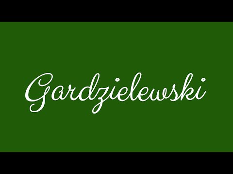 ✎ Gardzielewski ✎ English Cursive Handwriting Tutorial