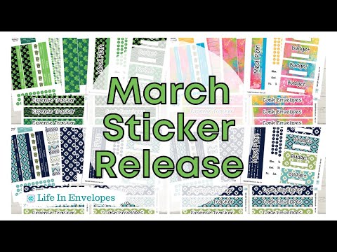 March Sticker Release /  TBM BBP Workbook / Universal 7x9 and 8.5x11 / The Classic Happy Planner