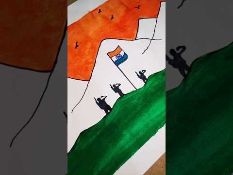 15 August painting | Independence day painting #shorts #youtubeshorts #independenceday #drawing #art