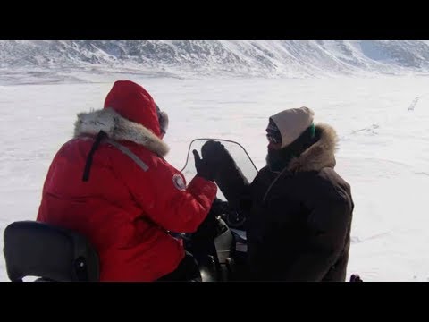 In the Ayr lake during towards Barnes - Barnes Icecap expedition - 2012