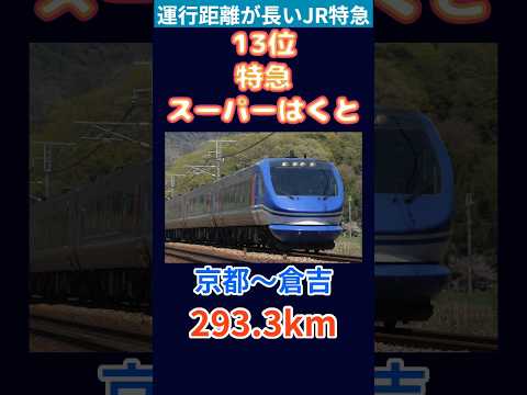 【ロングラン】昼行特急の走行距離ランキング3