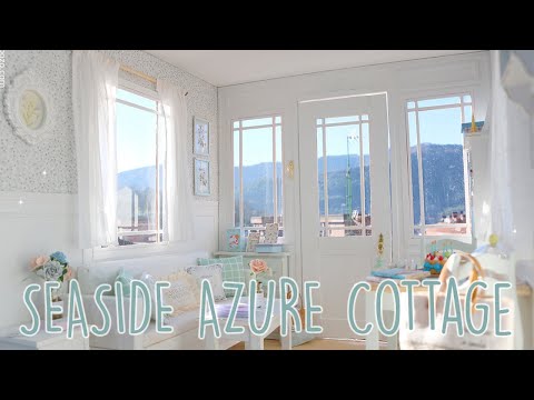 SEASIDE AZURE COTTAGE 1/6 scale handmade miniature dollhouse by Nerea Pozo (cake shop patisserie)