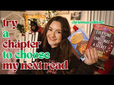 TRY A CHAPTER READING VLOG | new christmas thriller books, holiday romance & winter horror books