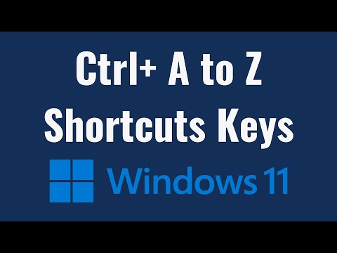 Ctrl+ A to Z Shortcuts Keys