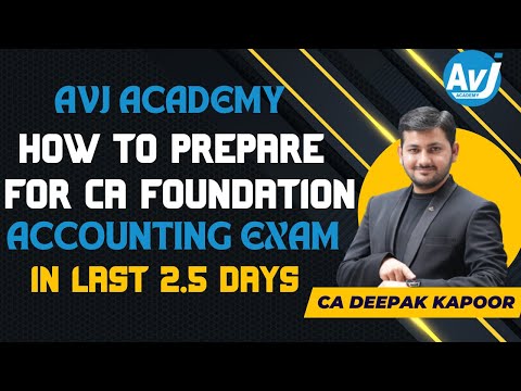 2.5 Days Revision Strategy for Accountancy Exam in CA Foundation Dec 23| Make Best use of last days