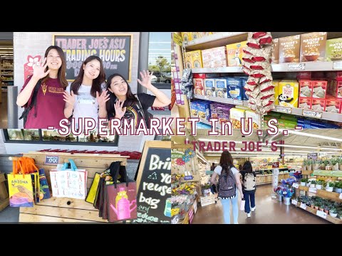 【アメリカ留学】アメリカのスーパーでお買い物｜TRADER JOE'S｜トレダージョーズ｜留学生