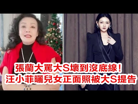 張蘭大罵大S壞到沒底線！汪小菲曬兒女正面照被大S提告