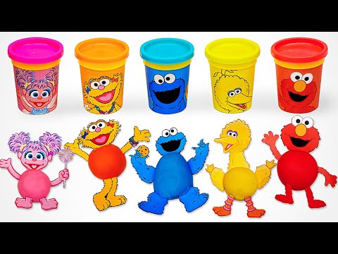 Create Sesame Street Clay Friends | Easy Dough Craft for Kids | Preschool Toddler Learning Video