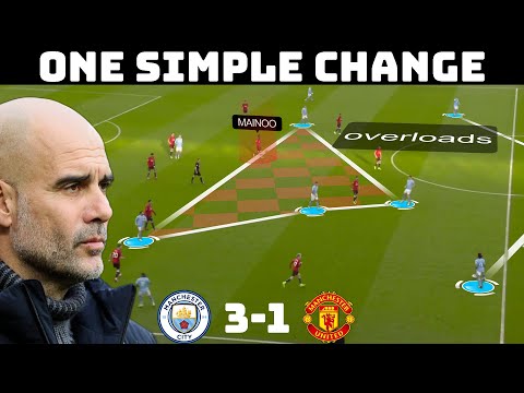 How Pep Changed The Game With One Change | Tactical Analysis : Manchester City 3-1 Manchester united