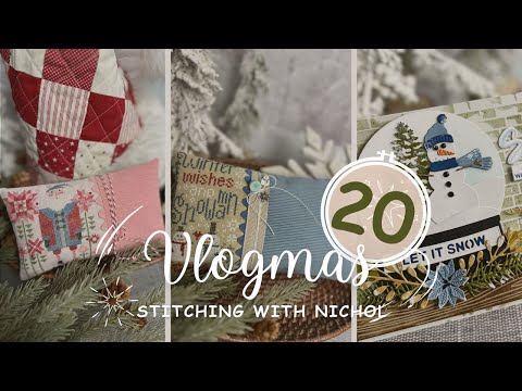 VLOGMAS 2024 DAY 20 | TWO Cross Stitch Pillow Finishes!