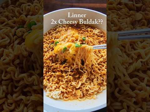 2x cheesey Buldak? #cheesynoodles #cheesenoodles #asmrsounds #foodasmr #ramen #buldak #2xspicyramen