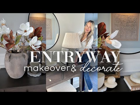 ENTRYWAY MAKEOVER & PRE - FALL DECORATE WITH ME 2024 || DIY accent WALL || ENTRYWAY STYLING IDEAS